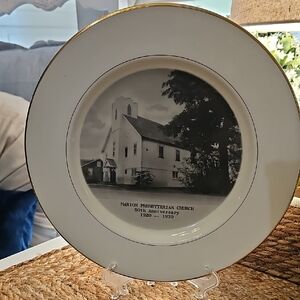 Gold-Trimmed Commemorative Plate